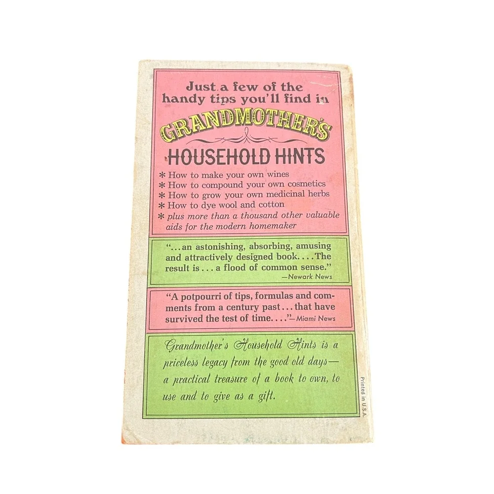 Grandmothers Household Hints 1963 Vintage Homestead Grannycore Book Boho Hippie - Picture 2 of 7